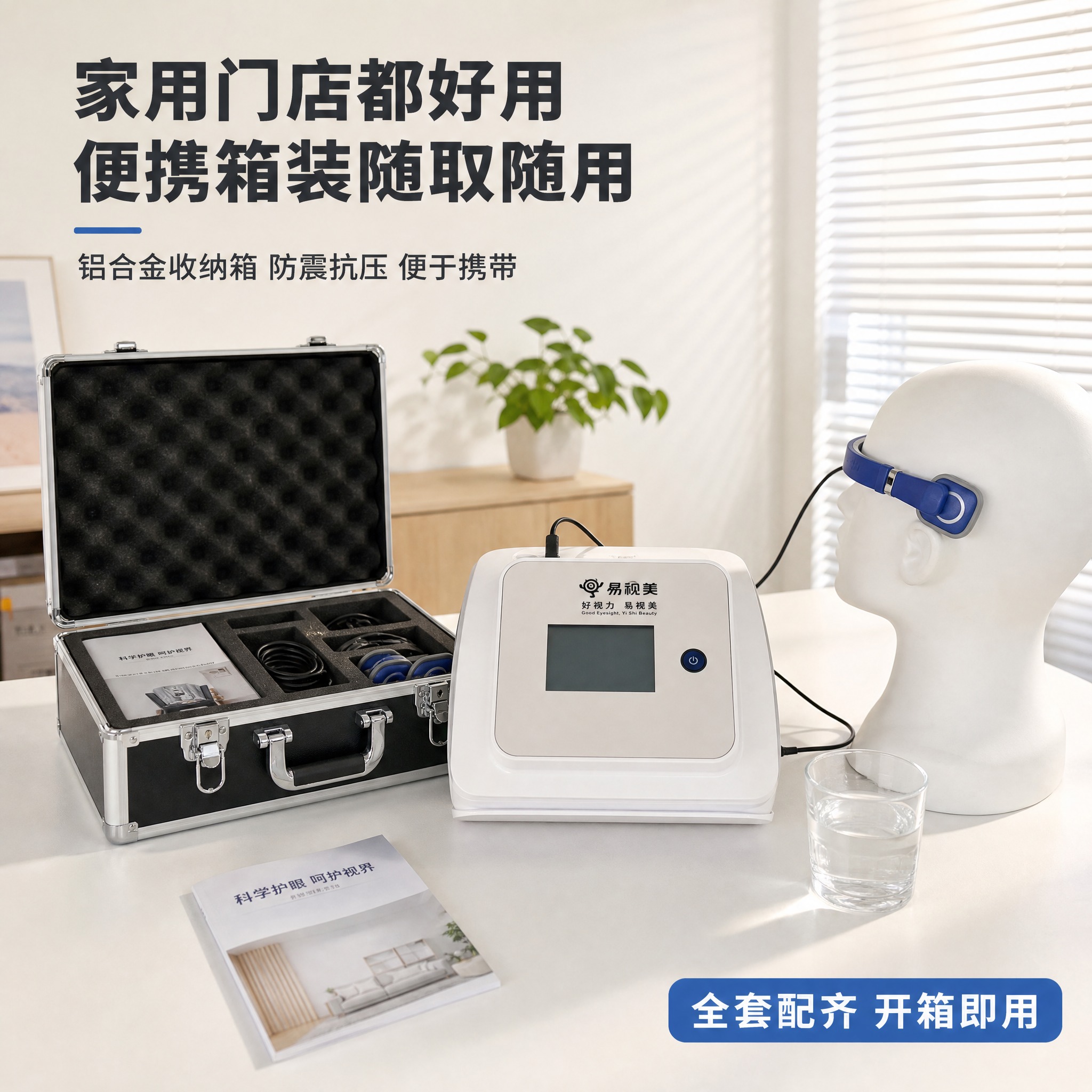 [主图-3] 真实使用场景与便携收纳，展示产品在居家/视力养护… - 图片创意预览