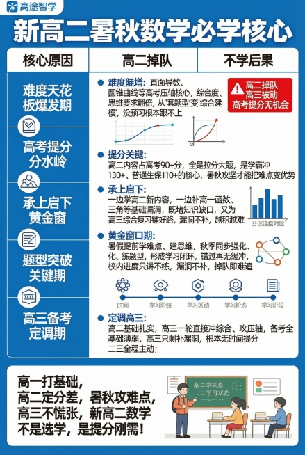 精简右侧冗余文字，留出空间将“高途智学”logo放置在海报左上角，保留原海报所有核心信息、排版结构和配色风格不变，logo位置大小协调自然预览效果