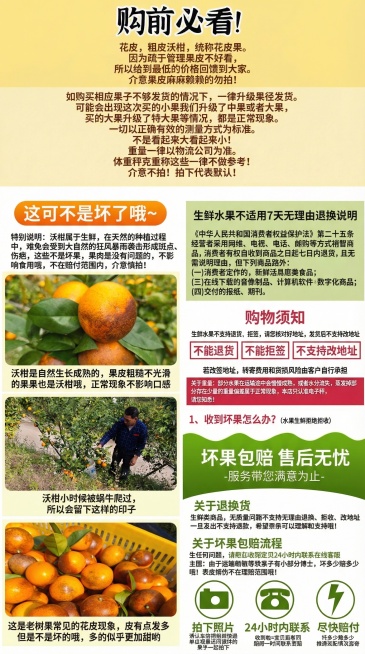 重新排版购物须知竖长图，四个模块从上到下依次单张拼接，不做任何并排布局，每个模块单独占整幅宽度，保证手机观看清晰可见。保留所有原文案内容，逐字核对无错字，每个模块增加高度和间距，放大字体保证清晰。将第预览效果