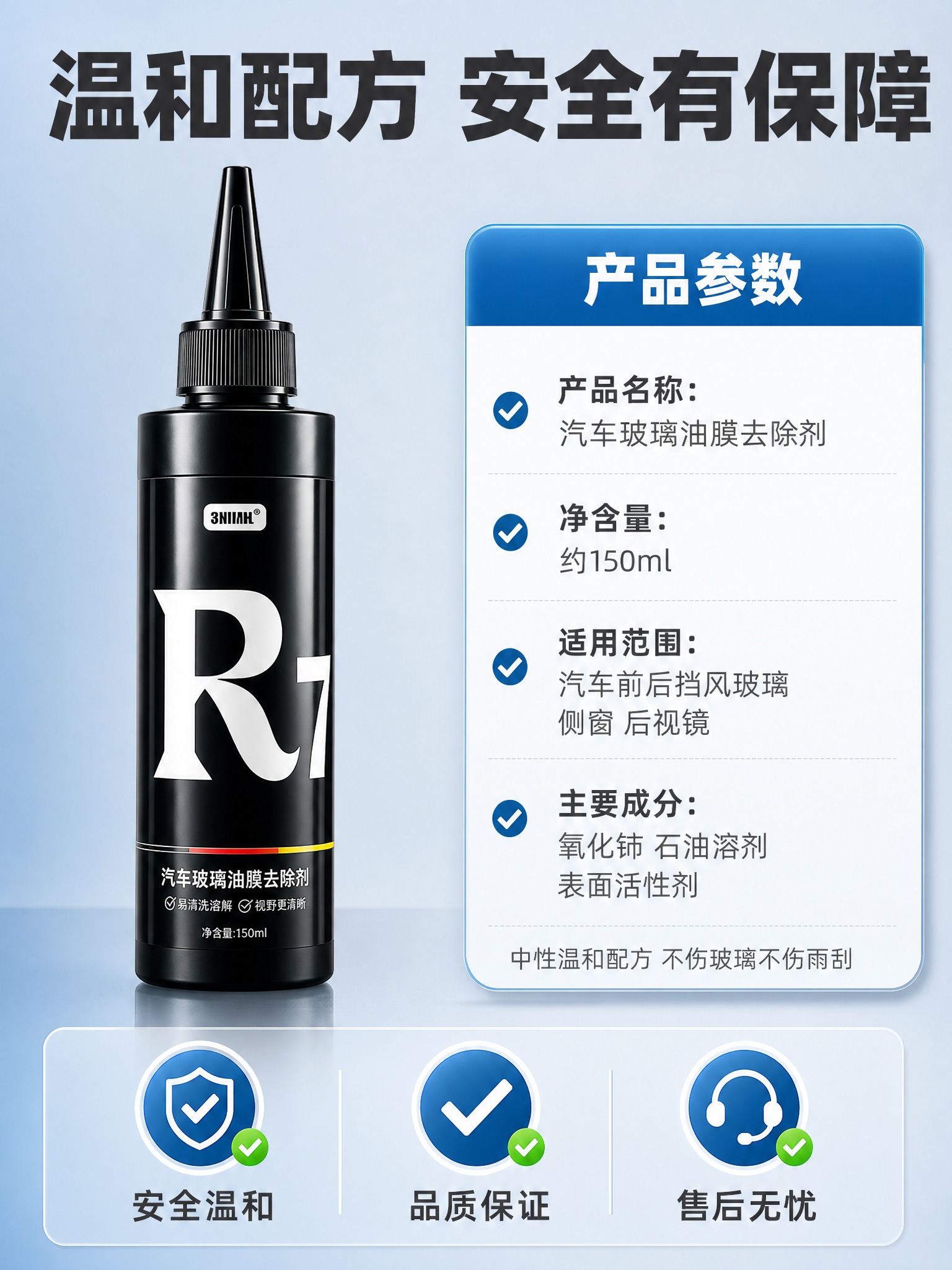 [商品] 使用【图1】黑色尖嘴瓶3NIMNL汽车玻璃油膜去除剂… - 图片创意预览