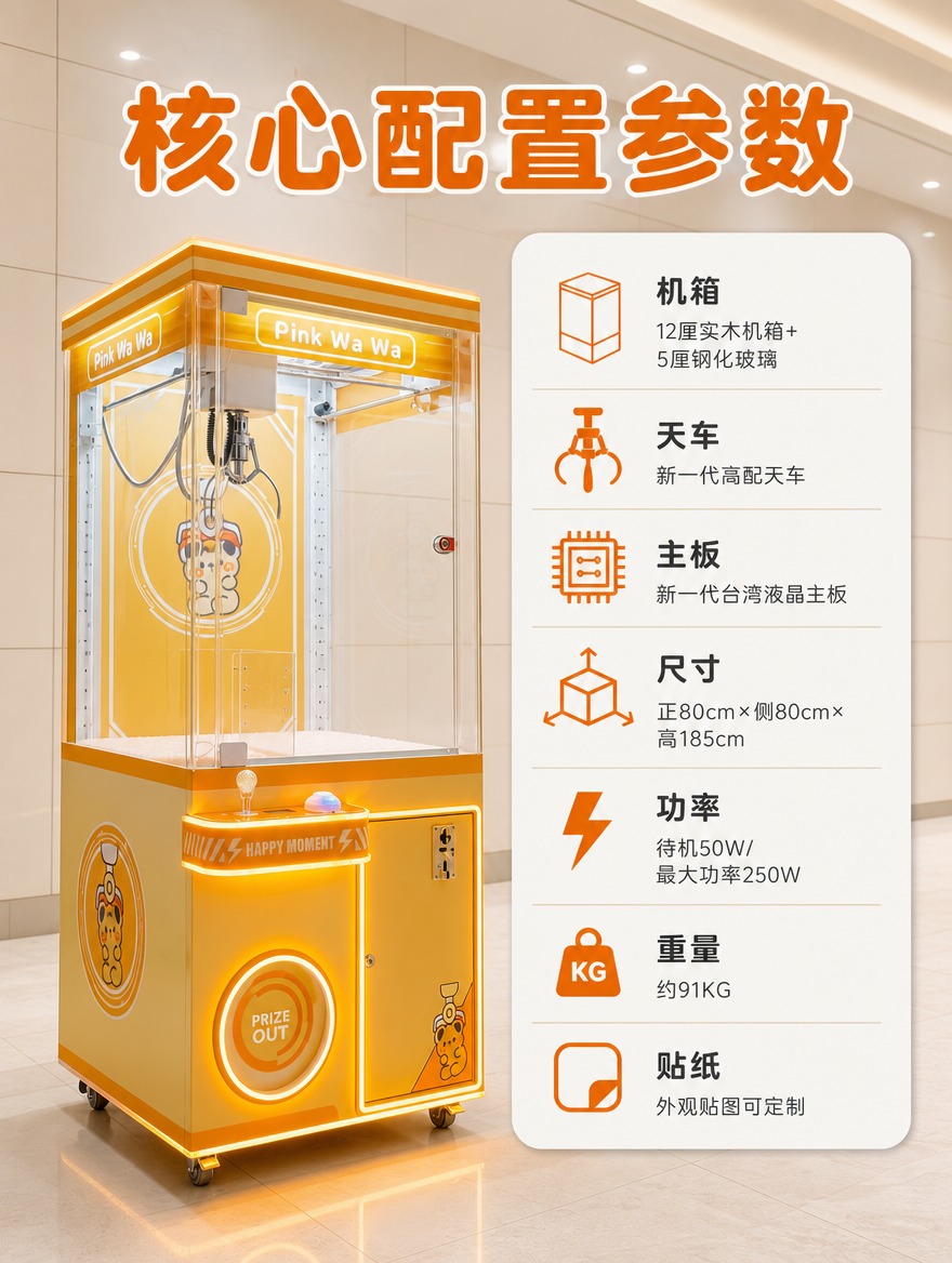 [商品] 使用【图1】娃娃机；保留机身整体外观、结构比例、全透… - 图片创意预览