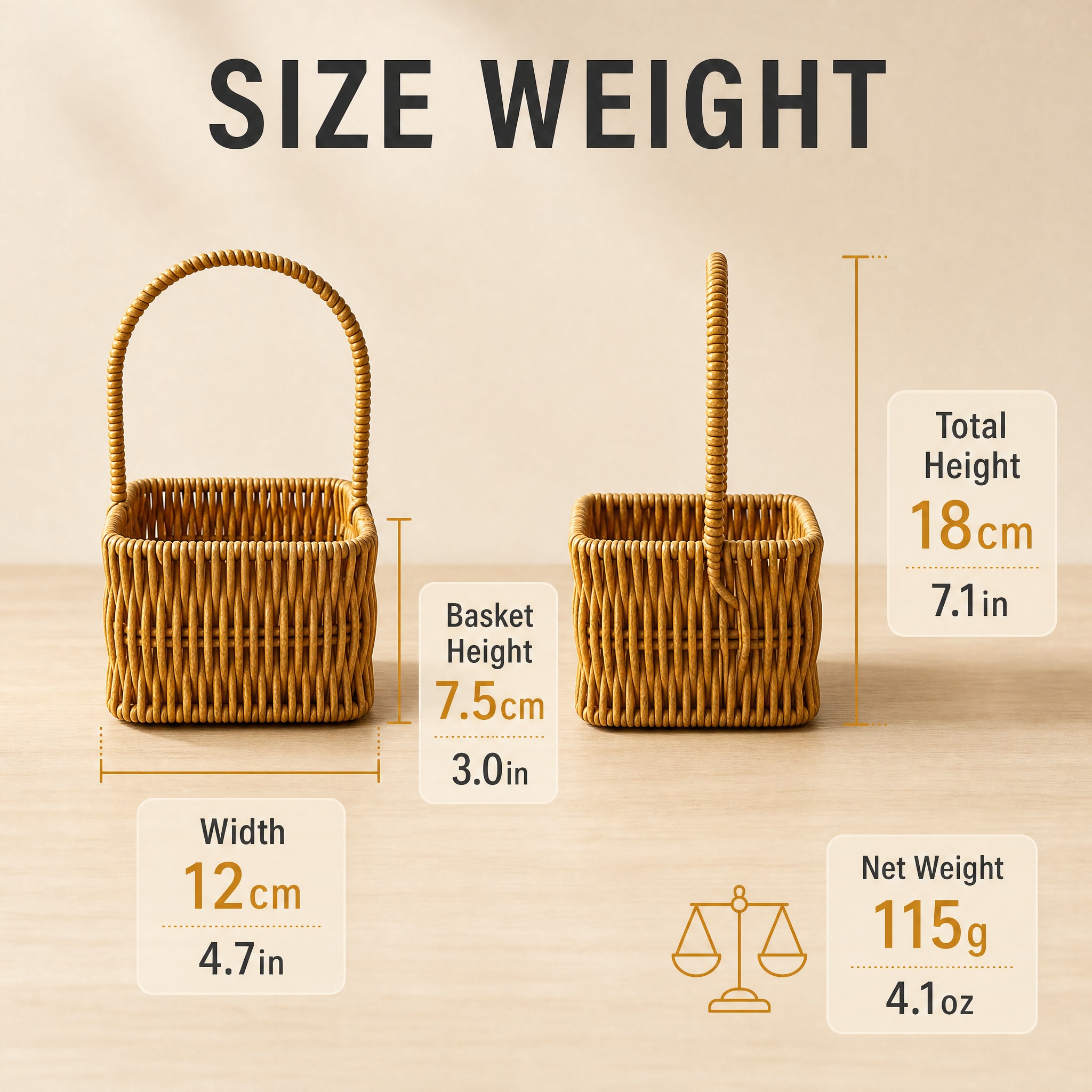 [主图-5] PP Rattan Woven Square S… - 图片创意预览