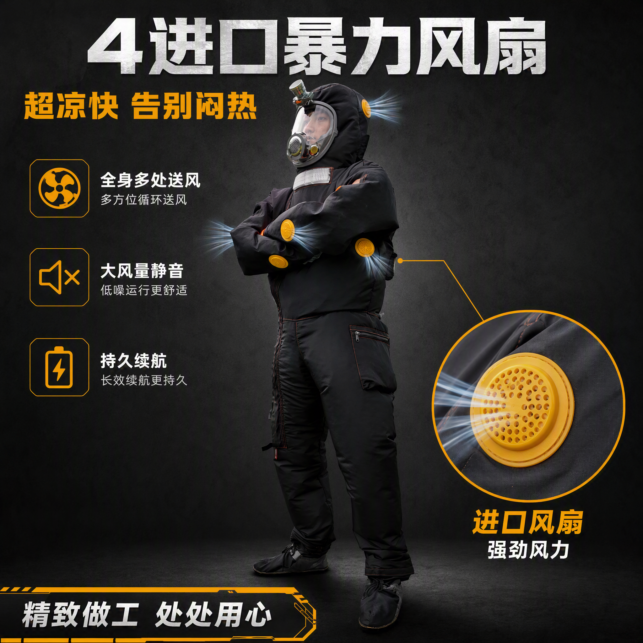 [主图-3] 材质工艺细节-精致做工与风扇展示。本张使用【图7… - 图片创意预览