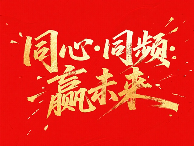 红金双色设计，大字鎏金风，喜庆感十足，节日氛围浓烈。