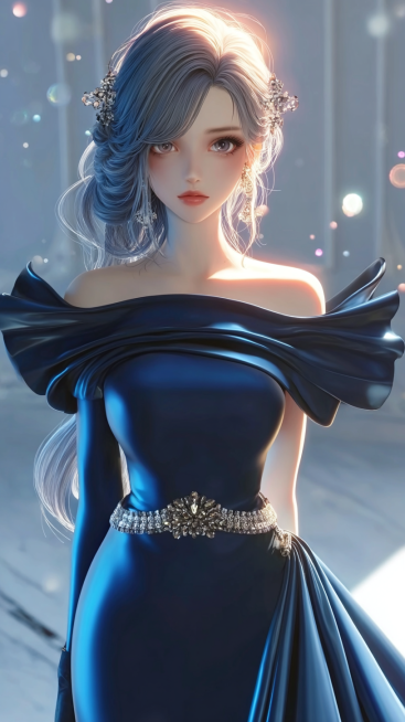 masterpiece, best quality, 8k, ultra-detailed, CG anime girl, full body shot, slender figure, dark b预览效果