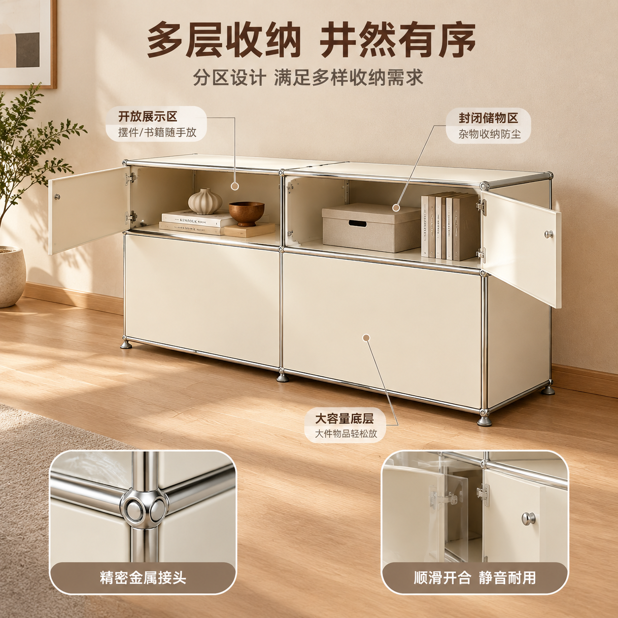 [主图-2] 功能与收纳结构展示，可视化模块组合柜的多层收纳空… - 图片创意预览