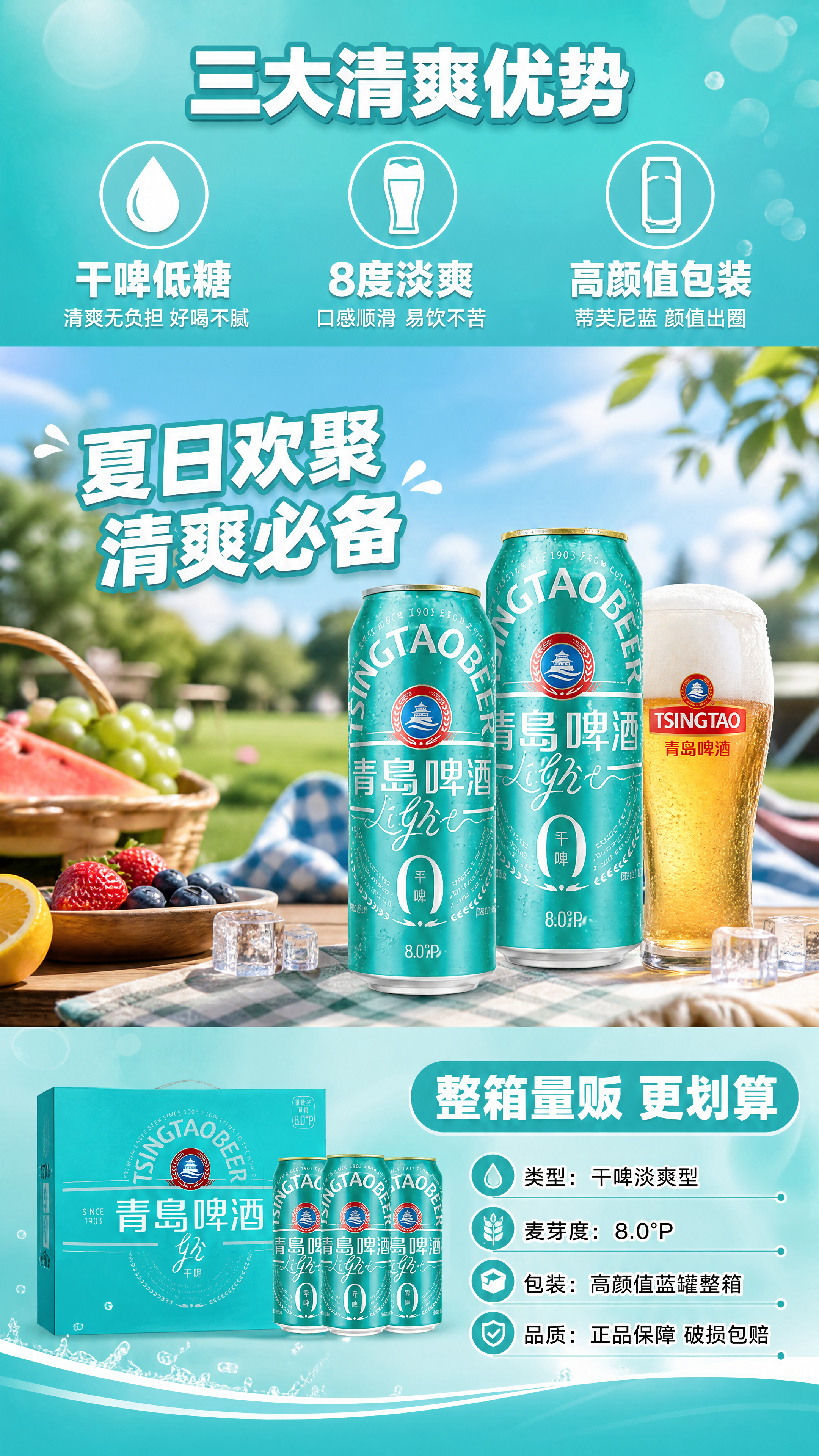 [商品] 使用【图1】青岛啤酒干啤罐装；保留罐身TSINGTA… - 图片创意预览