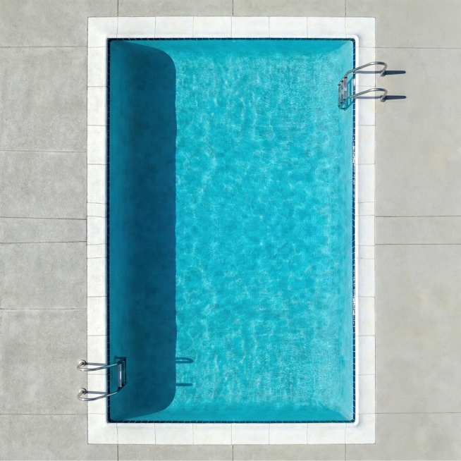 「图片1」在泳池左下角和右上角加上小型攀爬楼梯预览效果