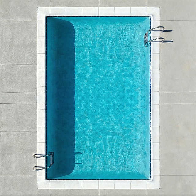 「图片1」在泳池左下角和右上角加上小型攀爬楼梯