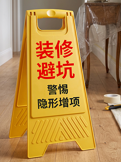 装修避坑指南分享实景感大字风小红书封面