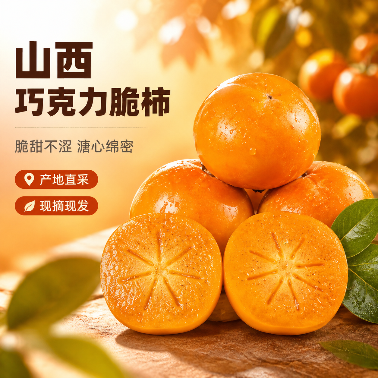 [主图-1] 首图点击率 诱惑与食欲 山西巧克力脆柿整体+切面… - 图片创意预览