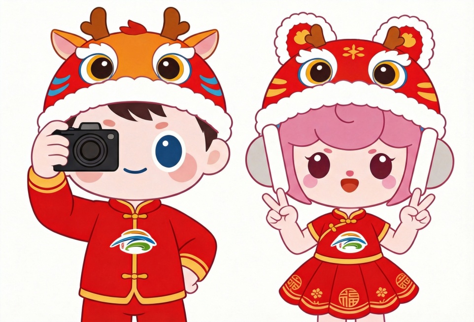 去掉帽子上鼻子，与男娃娃帽子上的“马”字预览效果