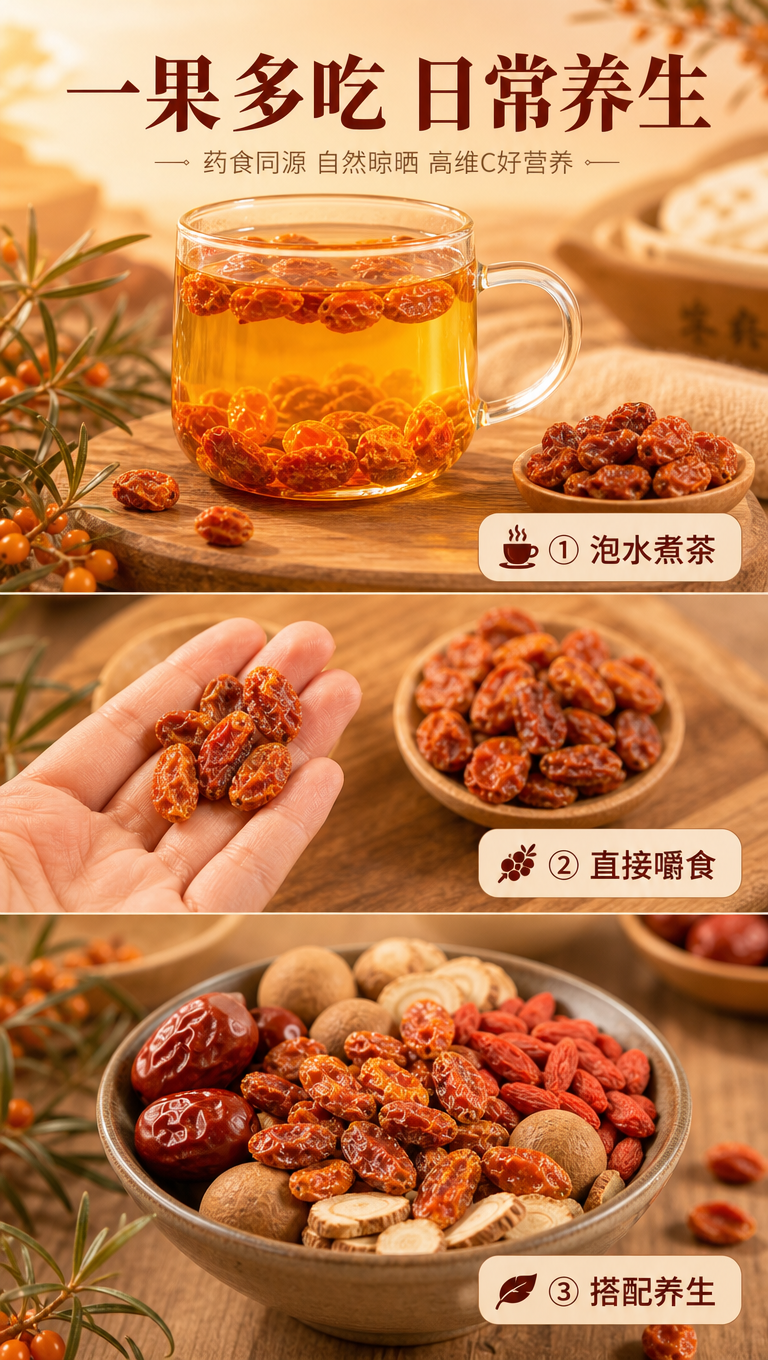 [商品] 使用【图2】木勺中的沙棘干果粒图；保留沙棘干橙红偏棕… - 图片创意预览