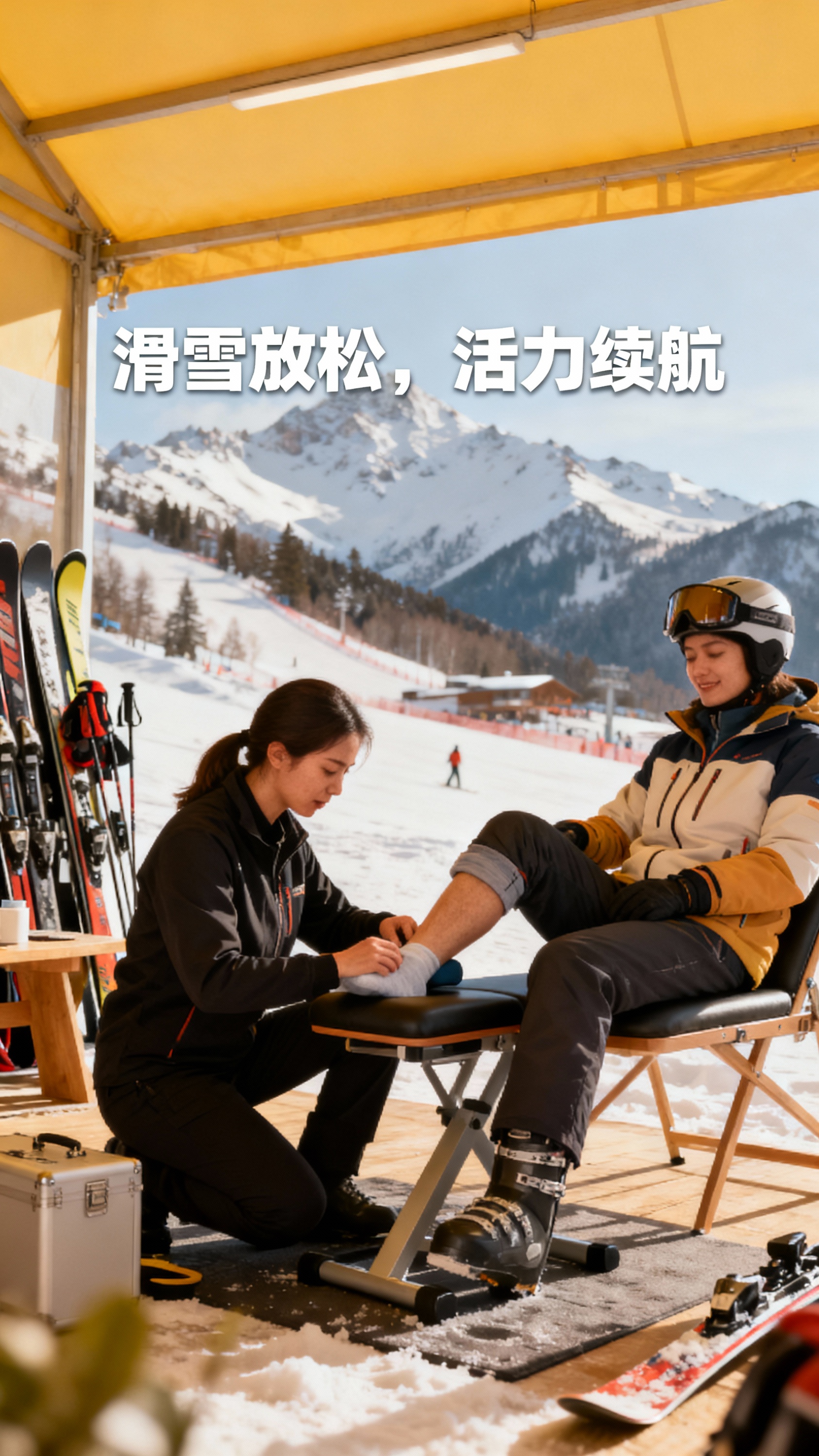 生成50张移动按摩图片，不要生成卡通的图片，可以加入一些文字 - 图片创意预览