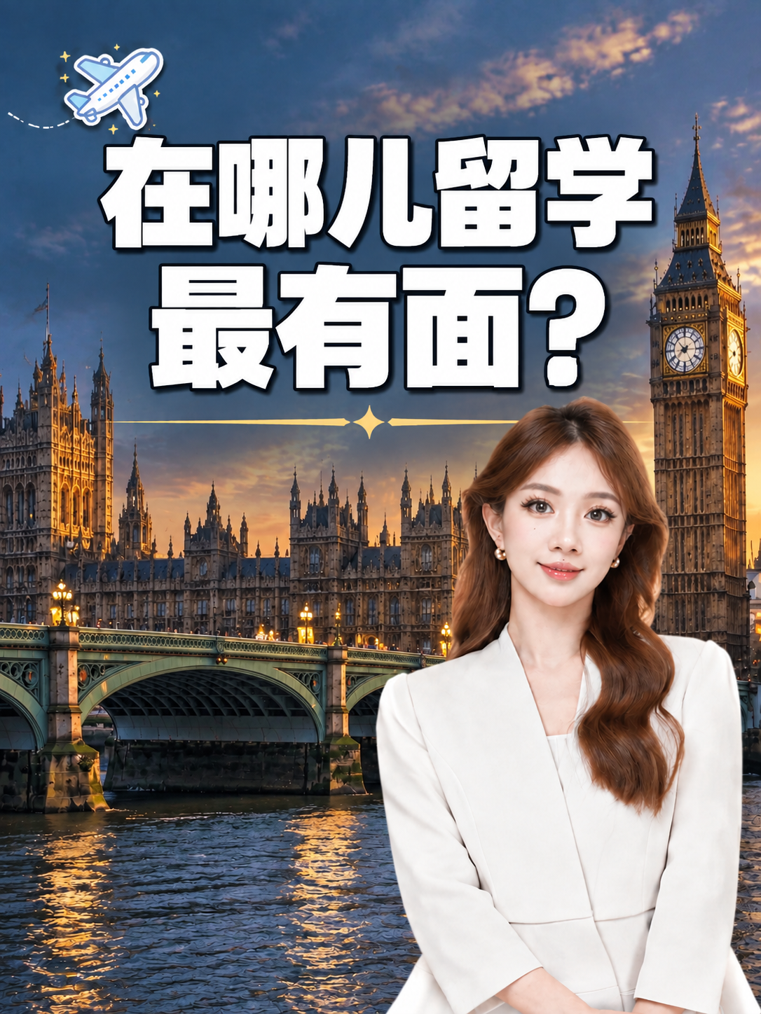 小红书笔记大字封面，配图大字，ins清新留学风，版式精美，小红… - 图片创意预览
