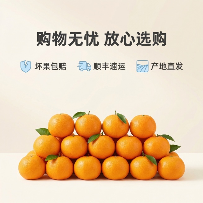 [垫图] https://cdn.dancf.com/fe-assets/20260313/9ed5cf309814be74bc807a3c094c4a1a.png
[主图主题] 无籽砂糖橘服务保障展预览效果