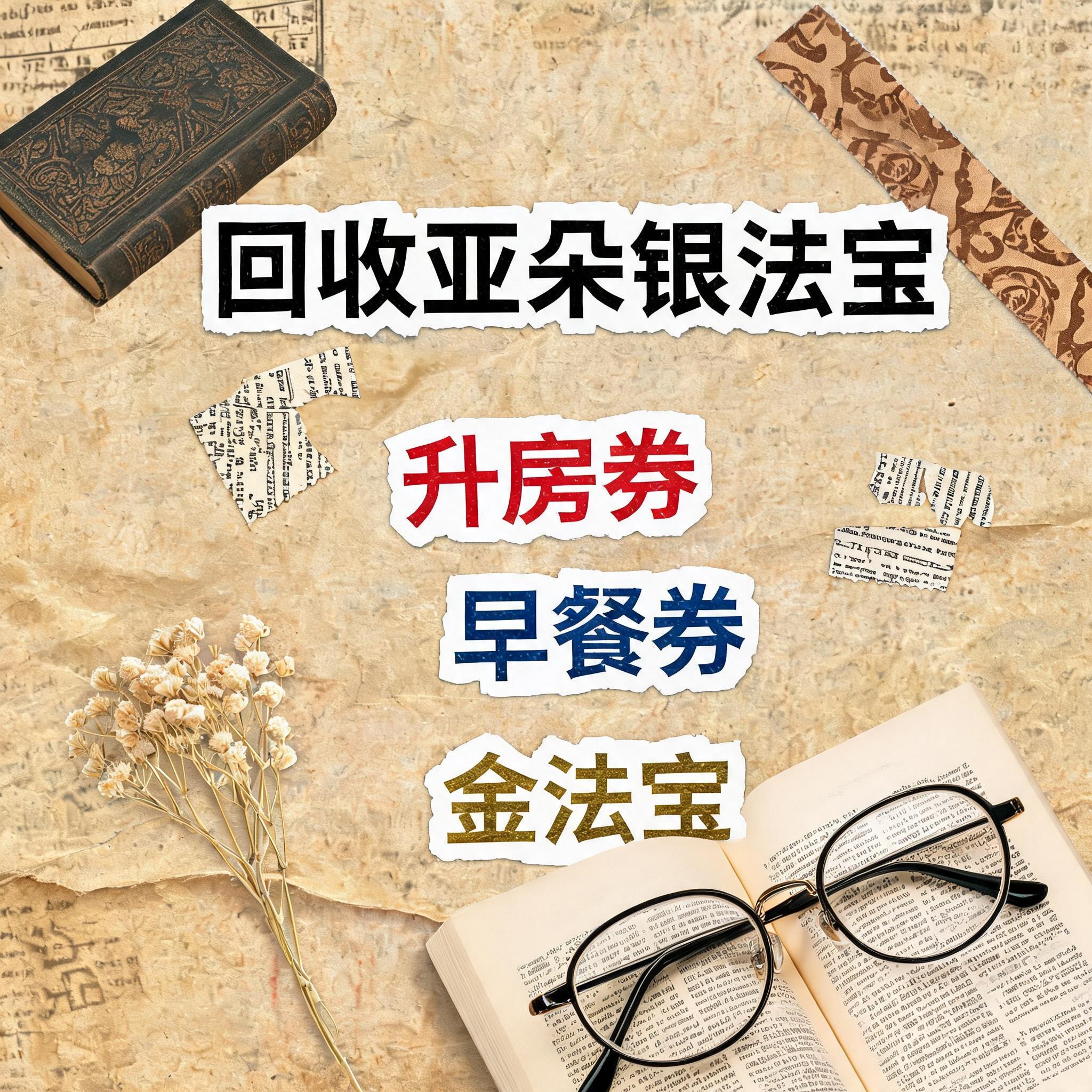 小红书大字封面，复古手账拼贴风格，参考图风格，主题文字为"回收… - 图片创意预览