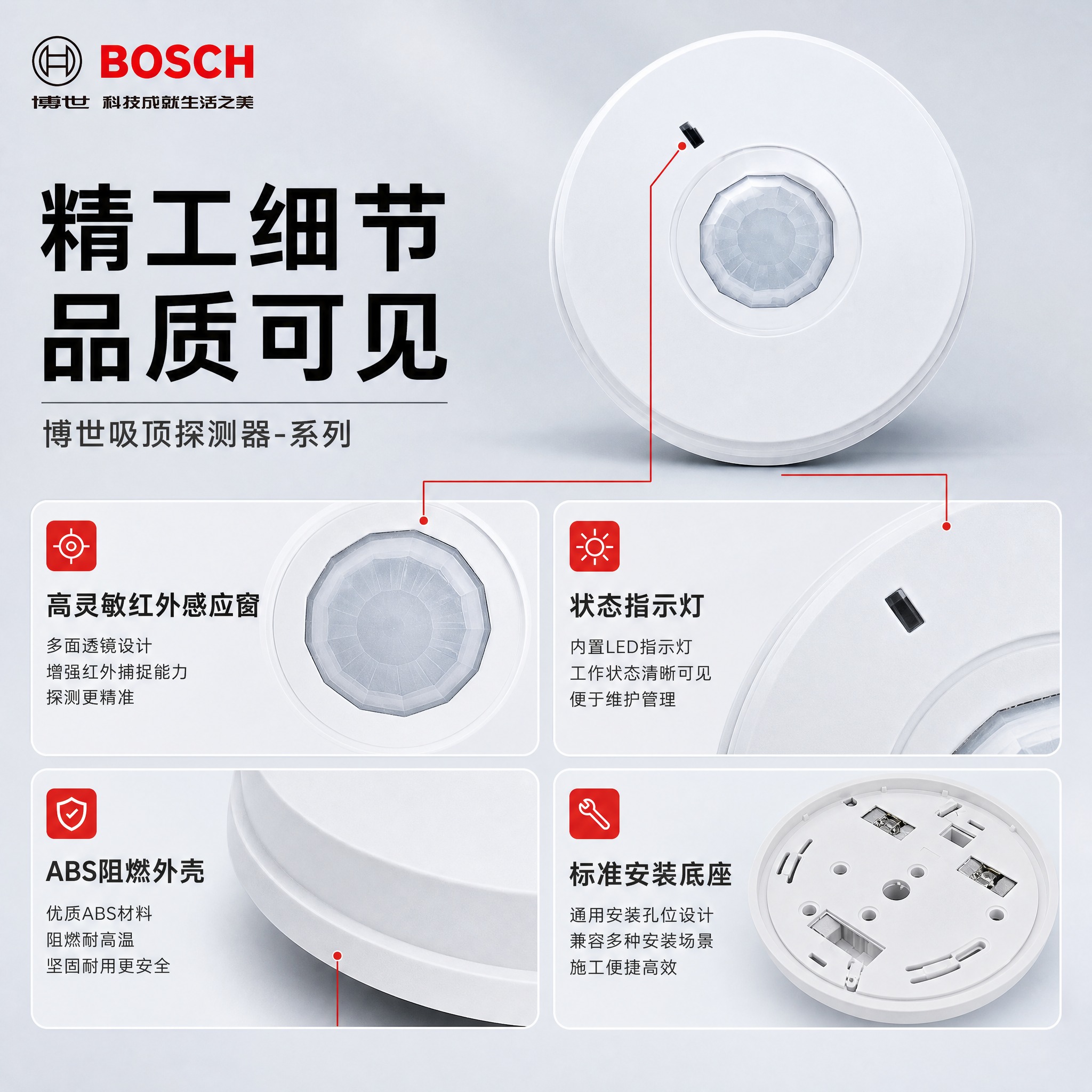 [主图-3] 博世吸顶探测器-系列 产品证据/结构细节。 [统… - 图片创意预览