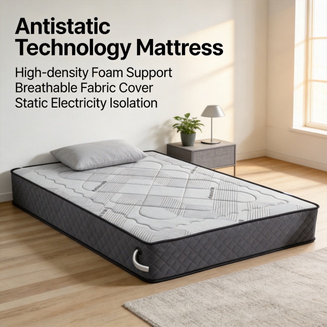 [Main Image 1] Modern bedroom scene display for anti-static mattress. 
[Atmosphere Style] Warm moder预览效果