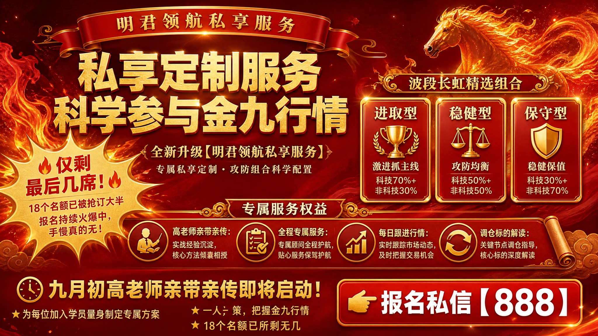 一张16:9横版金融课程招生海报，红金高端冲刺风格，参考图1的… - 图片创意预览