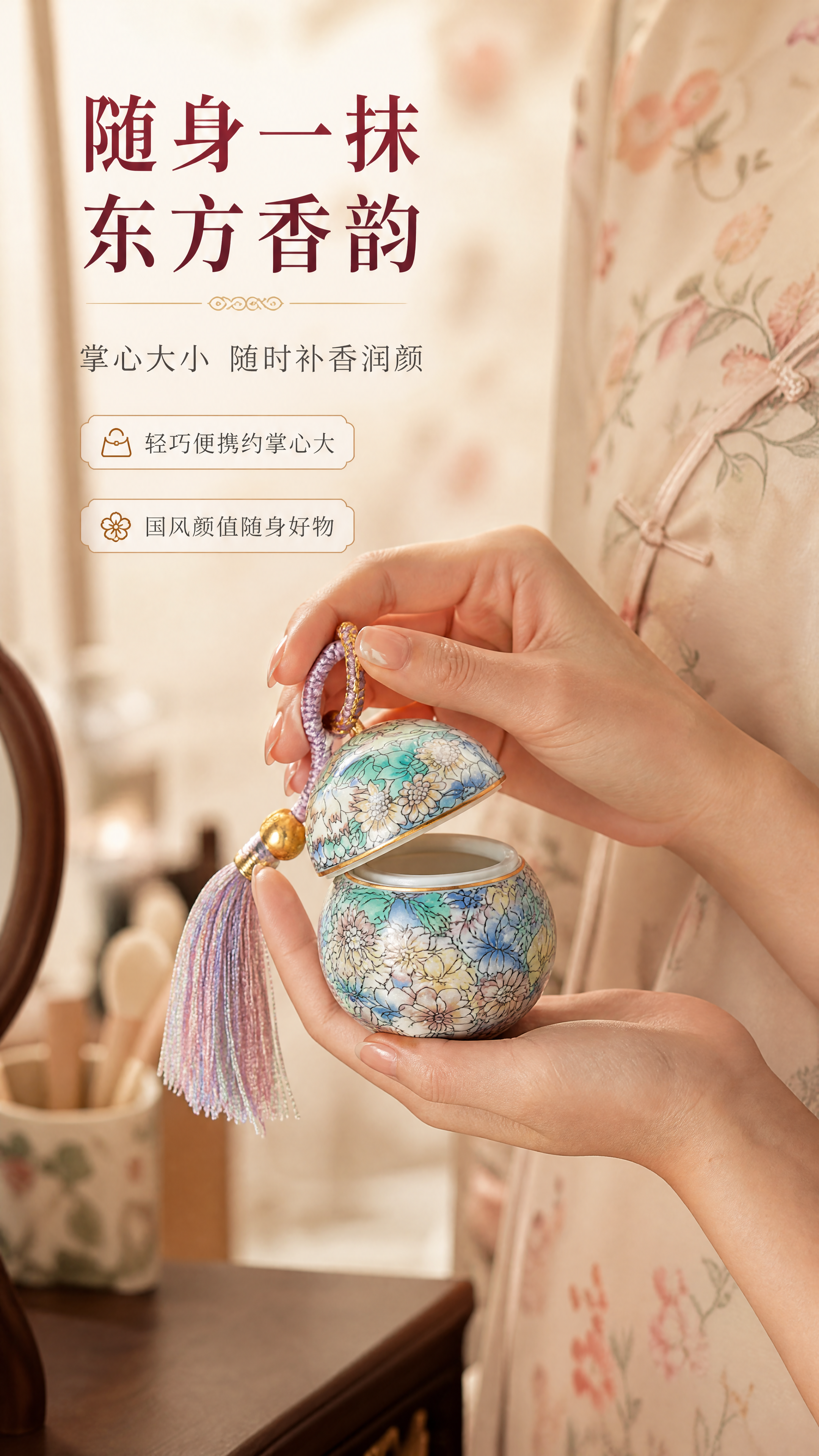 [商品] 使用【图1】骨子里·万花陶瓷分装罐；保留球形罐体、万… - 图片创意预览