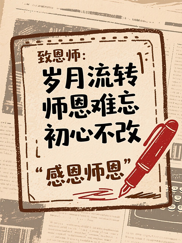 🎨手绘涂鸦感恩师恩，旧时光韵味超足✨