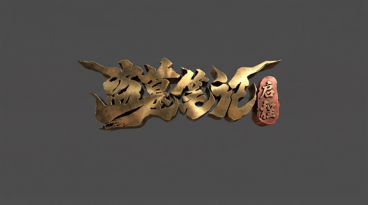 把这个变成3d立体的金属字logo预览效果