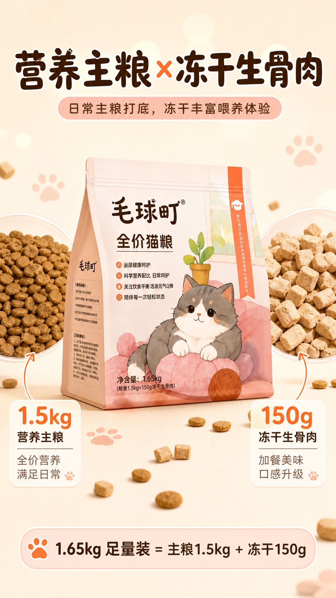 [商品] 使用【图1】泌尿健康款猫粮包装和【图4】美毛亮毛款猫… - 图片创意预览