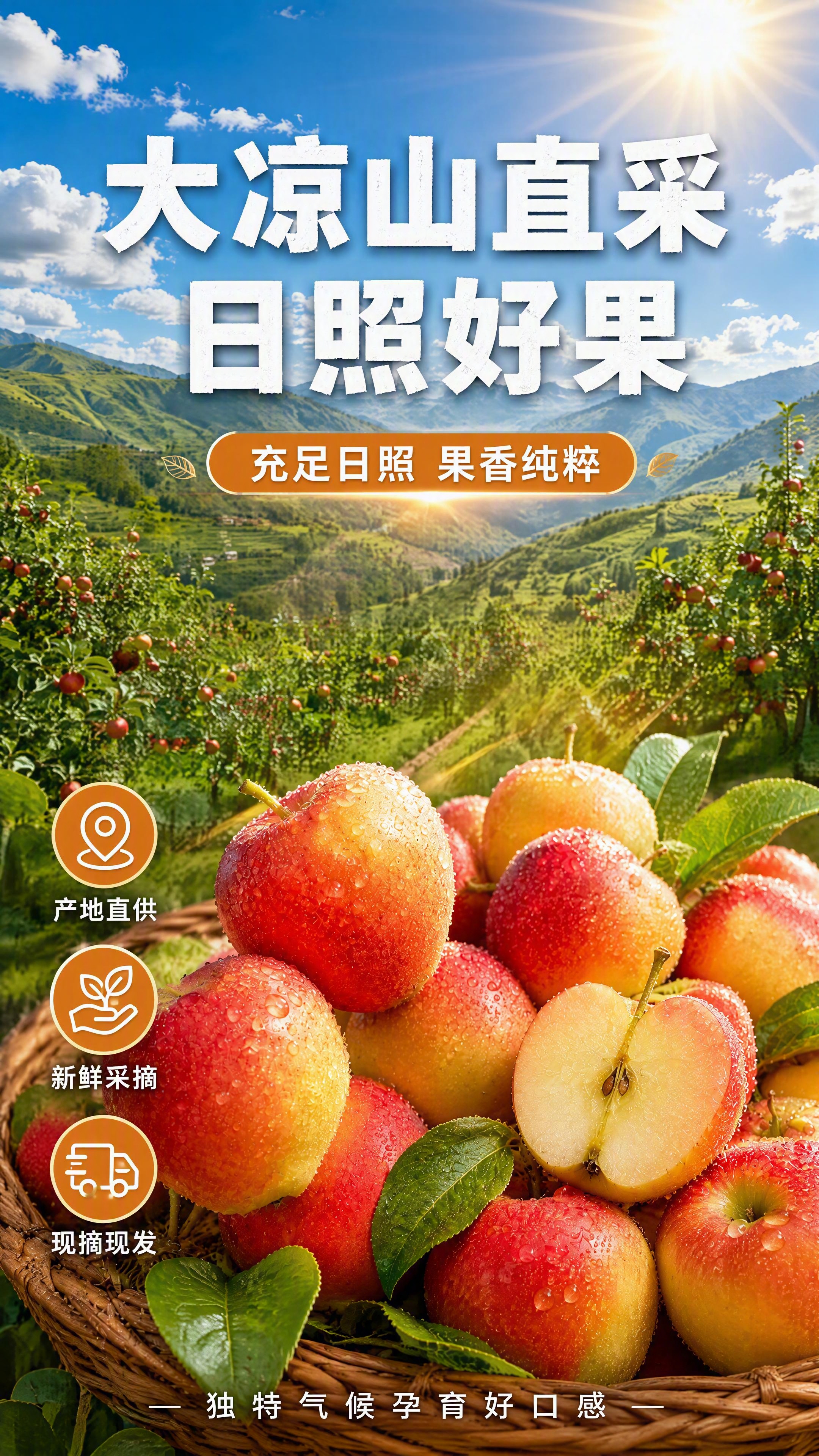 [第3张] 详情页产地优势-大凉山日照孕育好果。本张使用【图1… - 图片创意预览