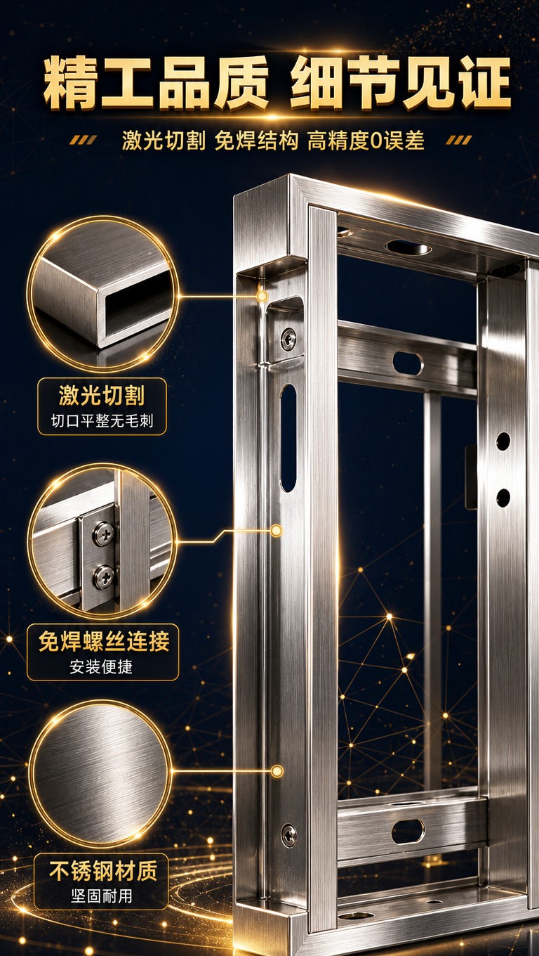 [商品] 使用【图4】LED显示屏E结构不锈钢框架边角特写；保… - 图片创意预览