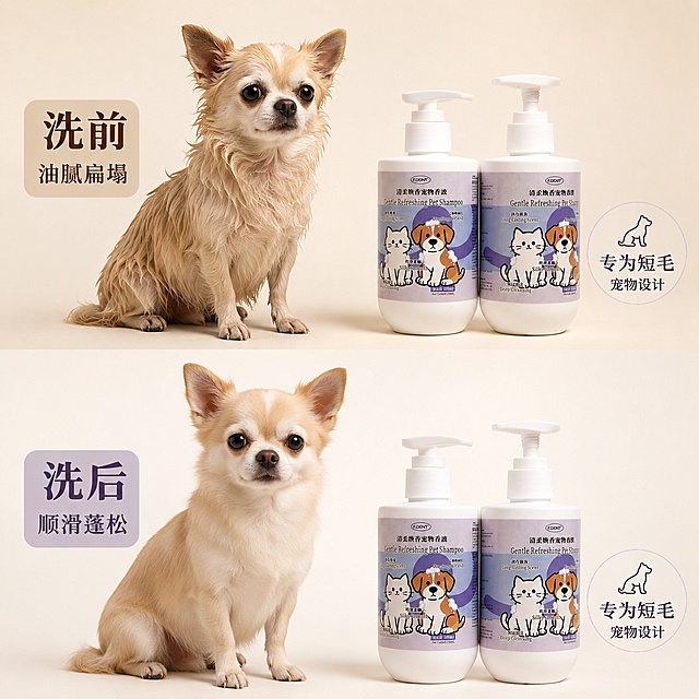 10张图片，加上：专为短毛宠物设计