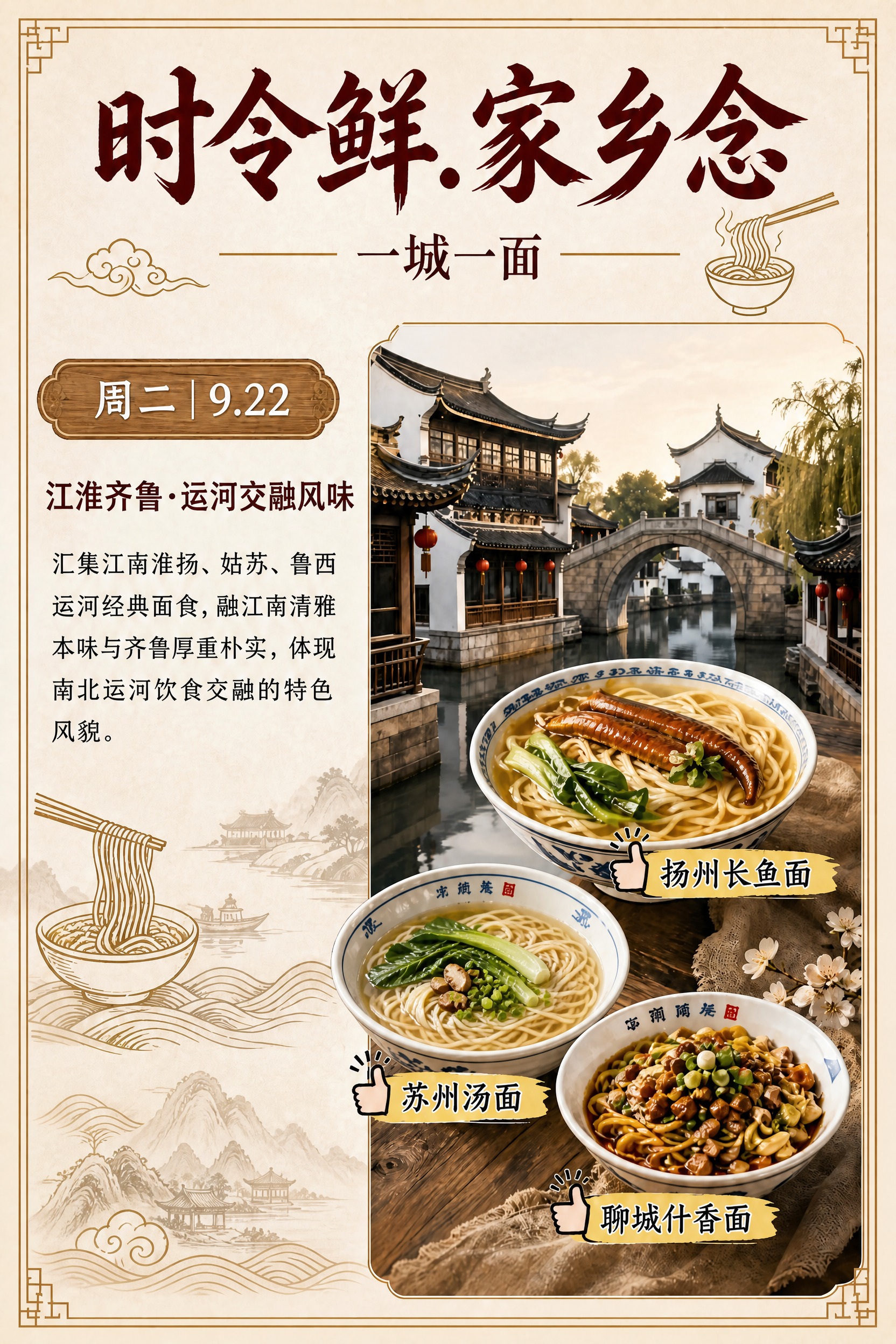 基于参考图的版式和风格，重新生成一张国风新中式竖版海报，A3尺… - 图片创意预览
