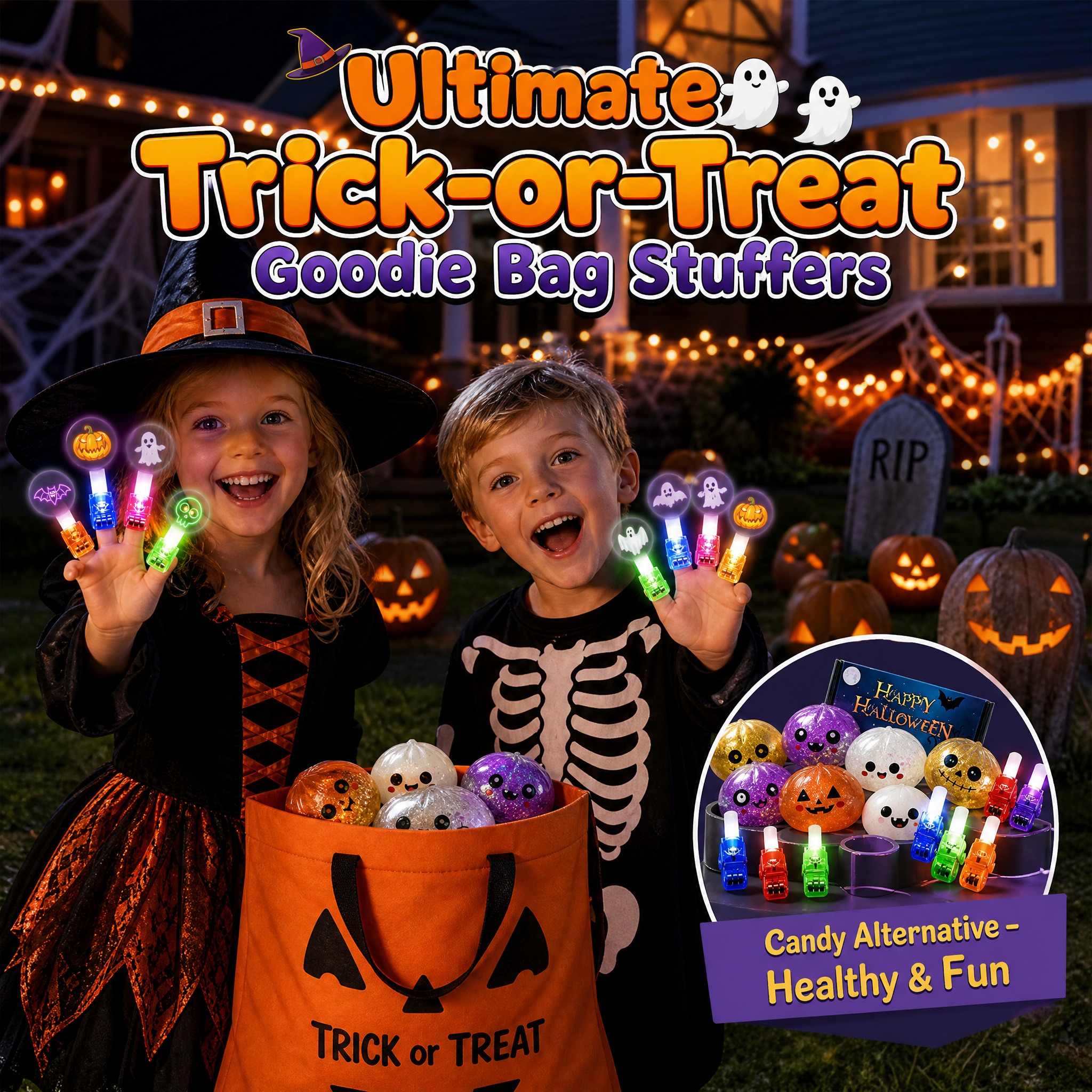 Amazon 主图5，Trick-or-Treat 真实使用场… - 图片创意预览