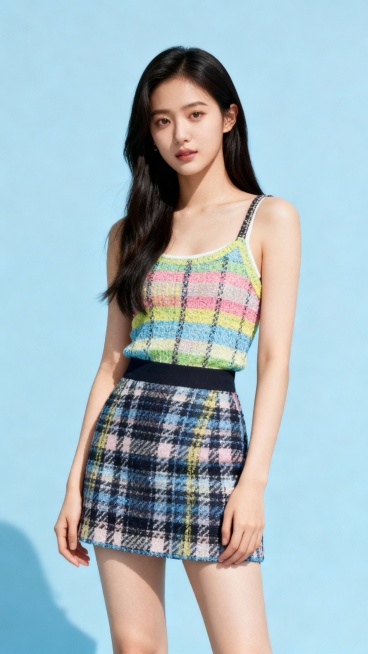 生成50张漂亮小姐姐全身照片，穿超短裙的，单张单张，不要合集预览效果