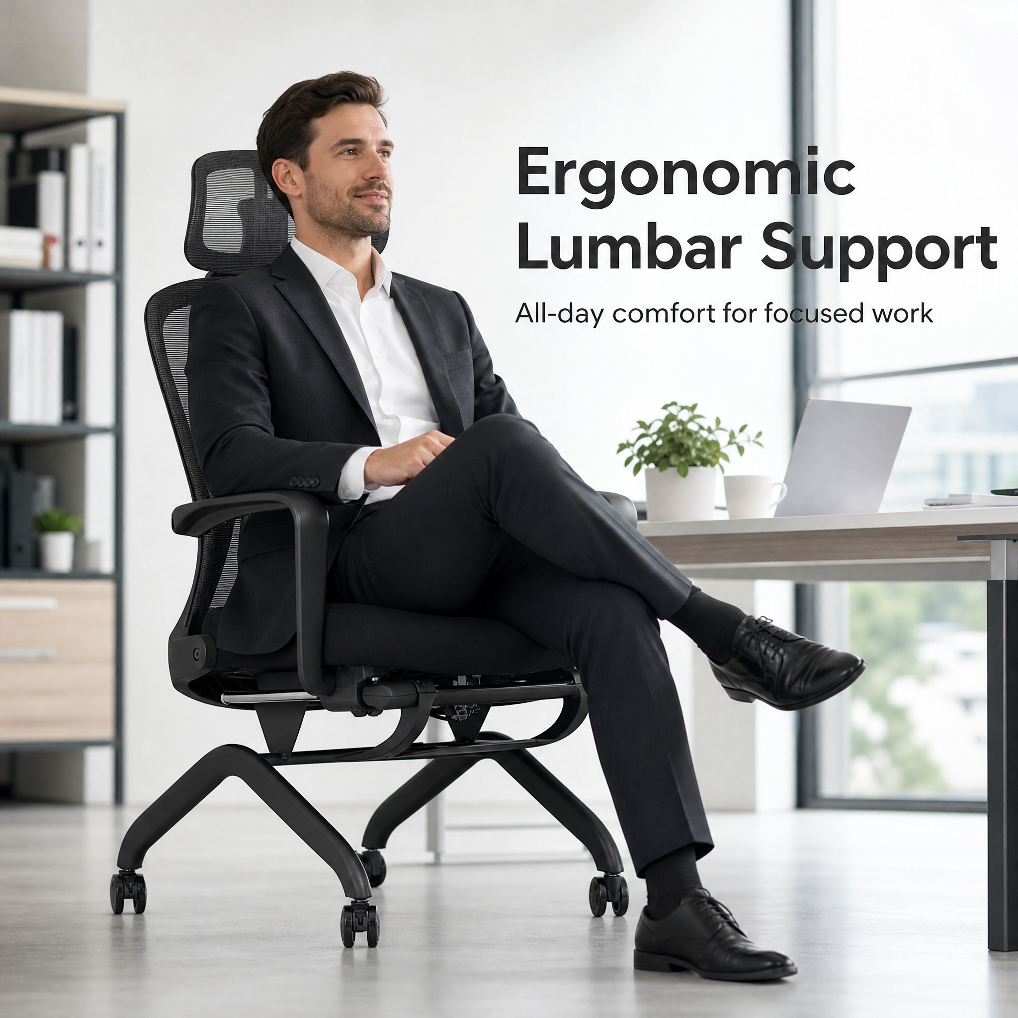 A professional business man sit… - 图片创意预览