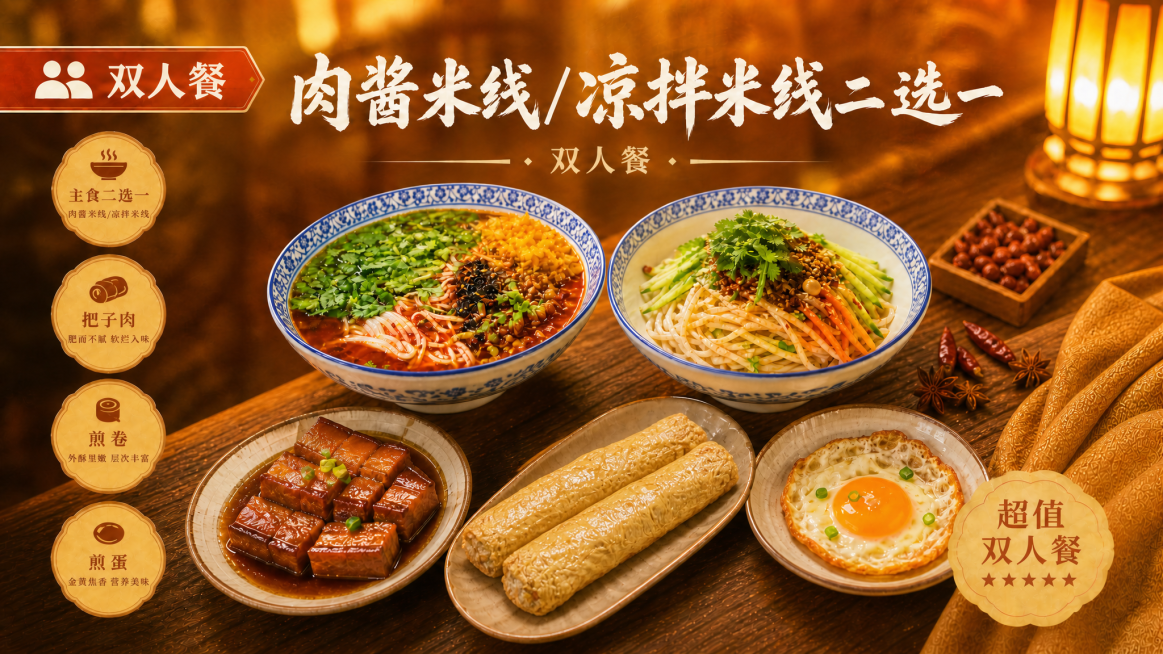 替换图片中原来的煎卷，换成用户提供的新煎卷图片，保持整体构图、暖色调和其他内容不变，尺寸保持1600x900像素预览效果