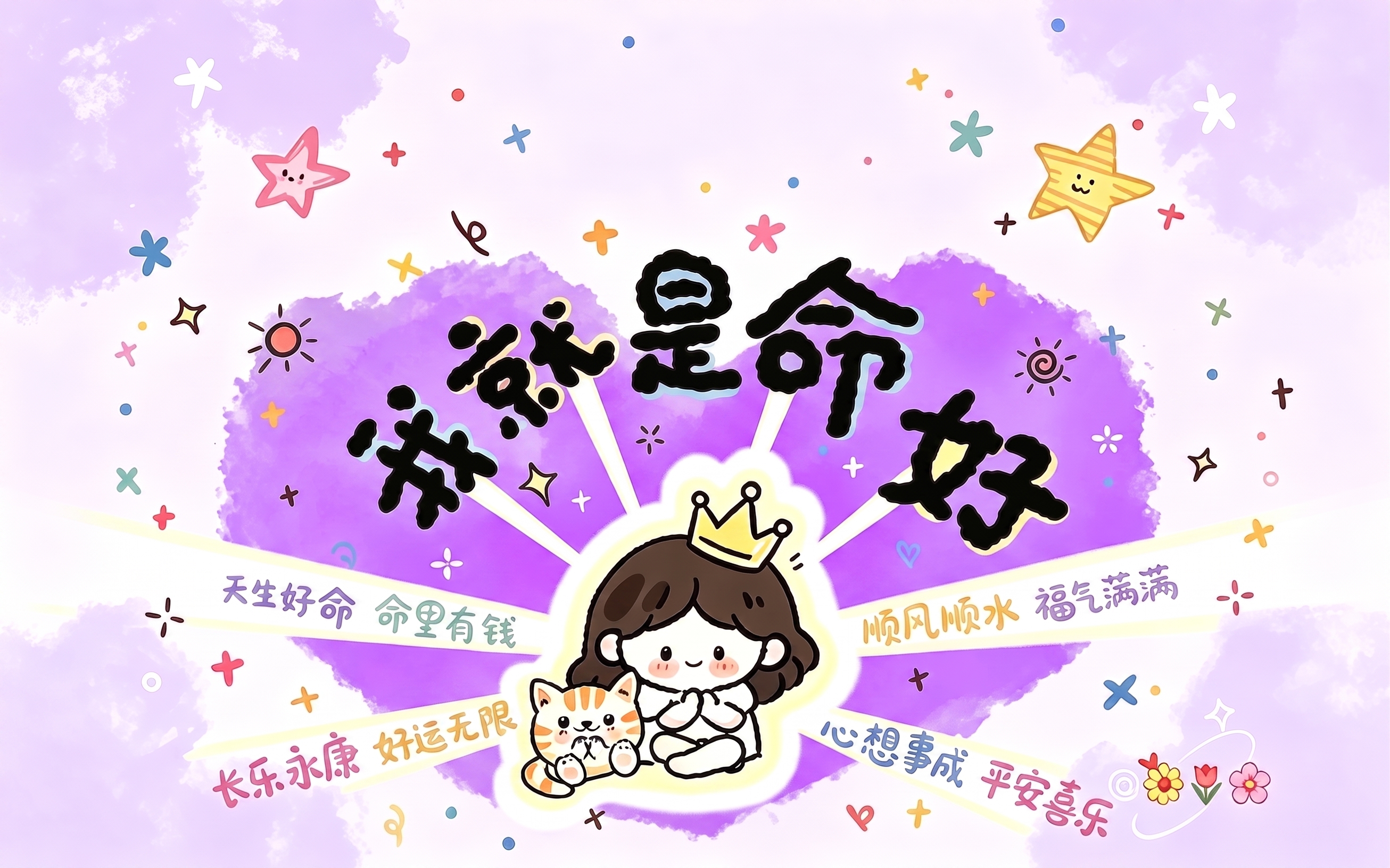 把这个图片中间心形的紫色区域饱和度加强一些，然后右下角的水印去… - 图片创意预览