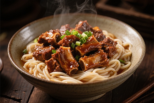 热气腾腾的排骨粉