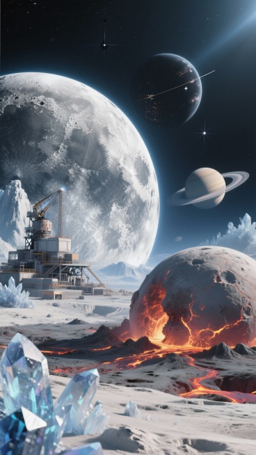 帮我生成20张关于月亮或者星球的图片预览效果