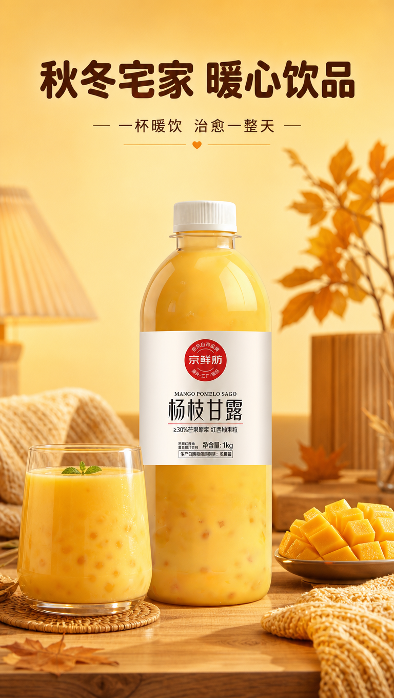 [商品] 使用【图1】京鲜舫杨枝甘露1kg瓶装饮料；保留瓶身标… - 图片创意预览