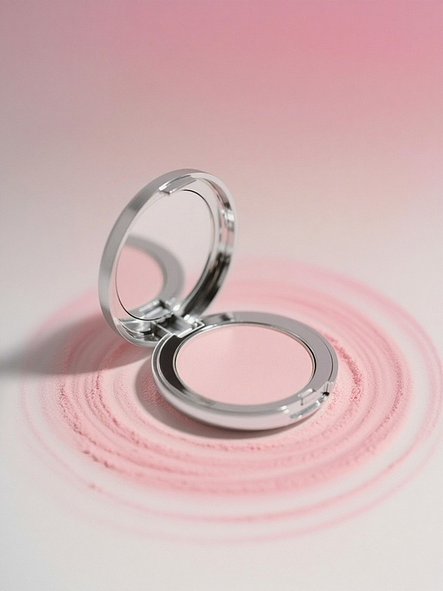 柔和粉色渐变背景，带有一圈圈扩散的粉质