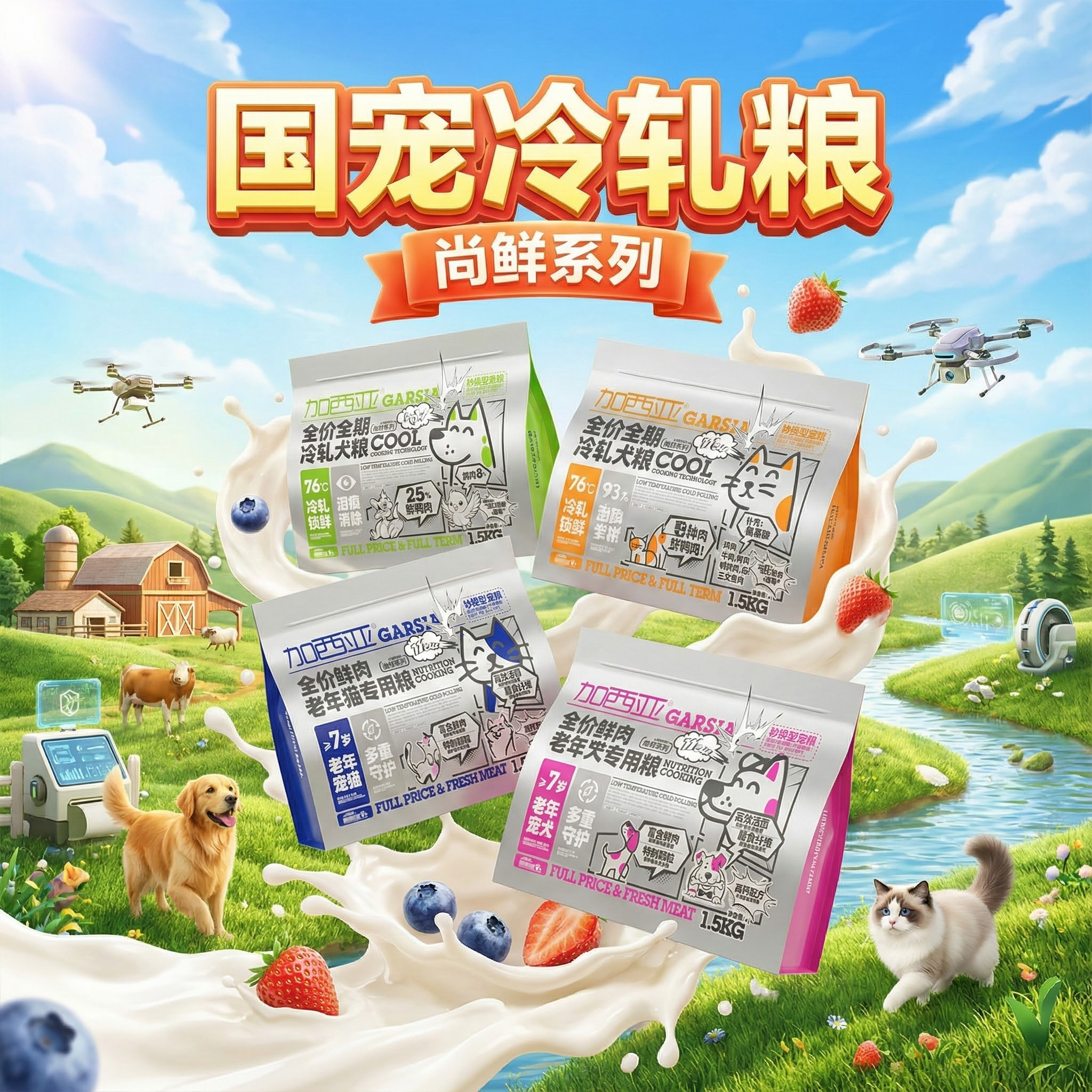 俯视视角，C4D 3D建模渲染的618购物节电商海报，画面中央… - 图片创意预览