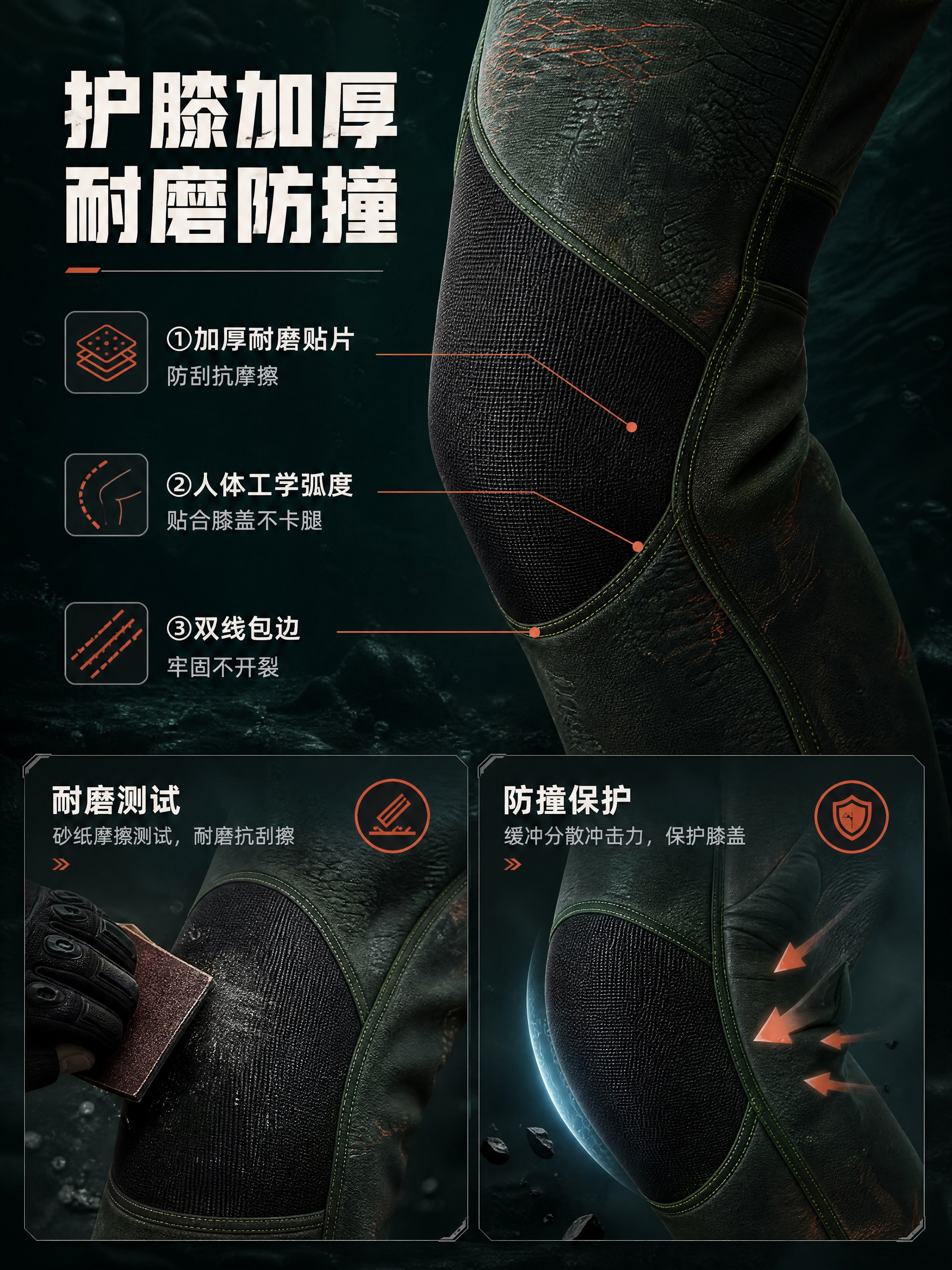 [商品] 使用【图4】【图5】长裤正面和侧面图（膝盖部位）；商… - 图片创意预览