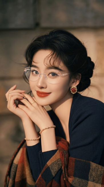 调整图片为9:16尺寸，保持人物、眼镜等所有内容细节和风格不变预览效果