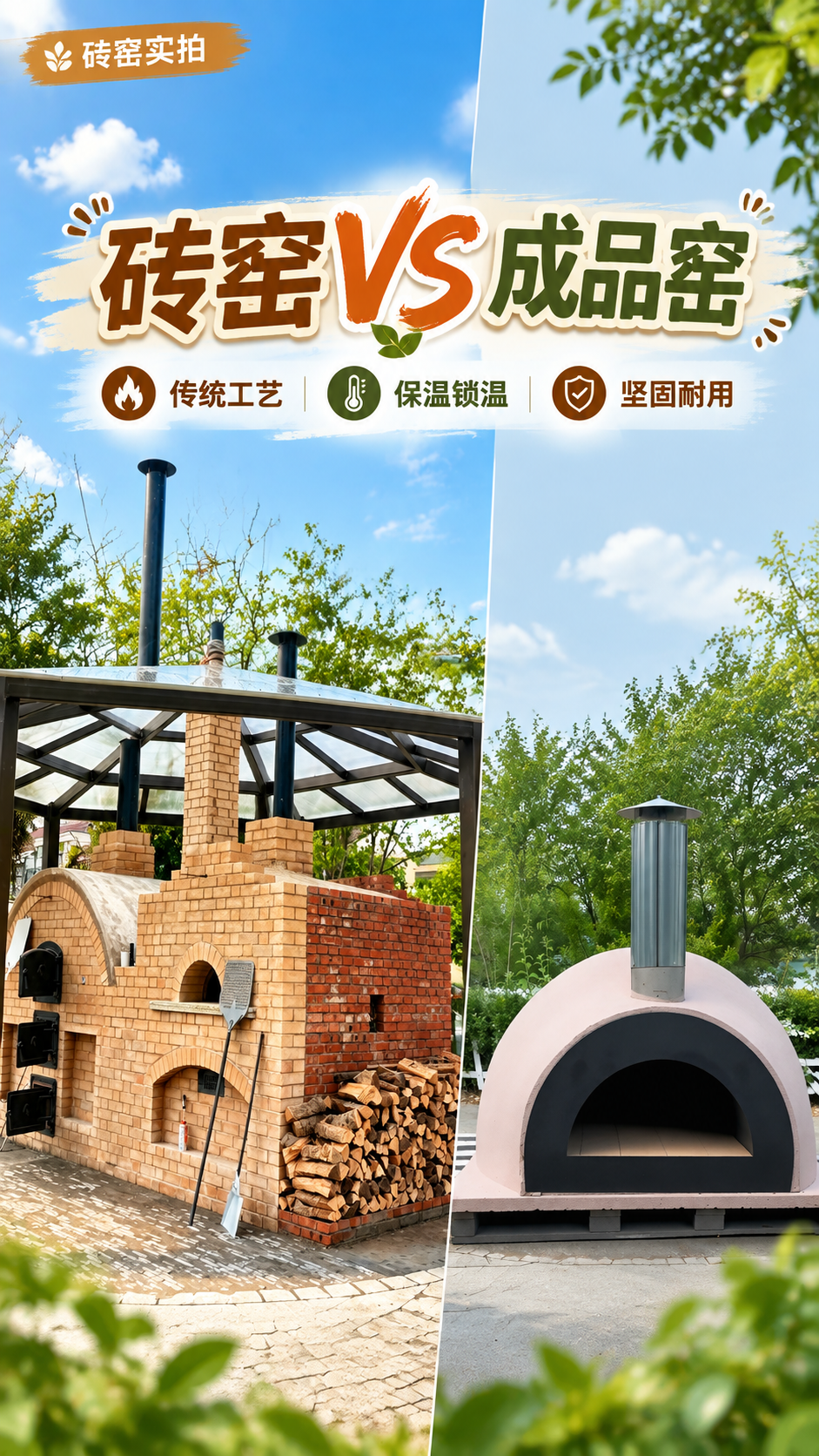 制作竖版视频封面海报，9:16比例，田园风、真实质感、左右对比… - 图片创意预览