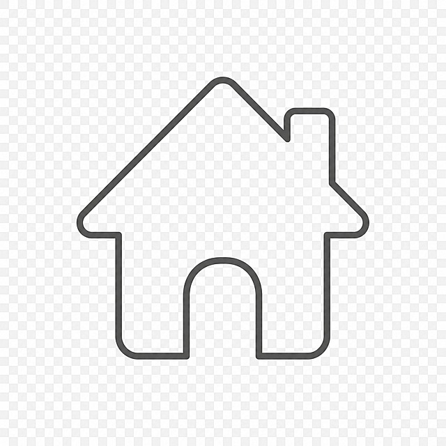 单个TAB图标，首页图标，线性描边风格，深灰色细线条房子造型，简约现代风格，圆角设计，透明背景，UI图标设计，高清精致，矢量感，居中构图，线条粗细均匀