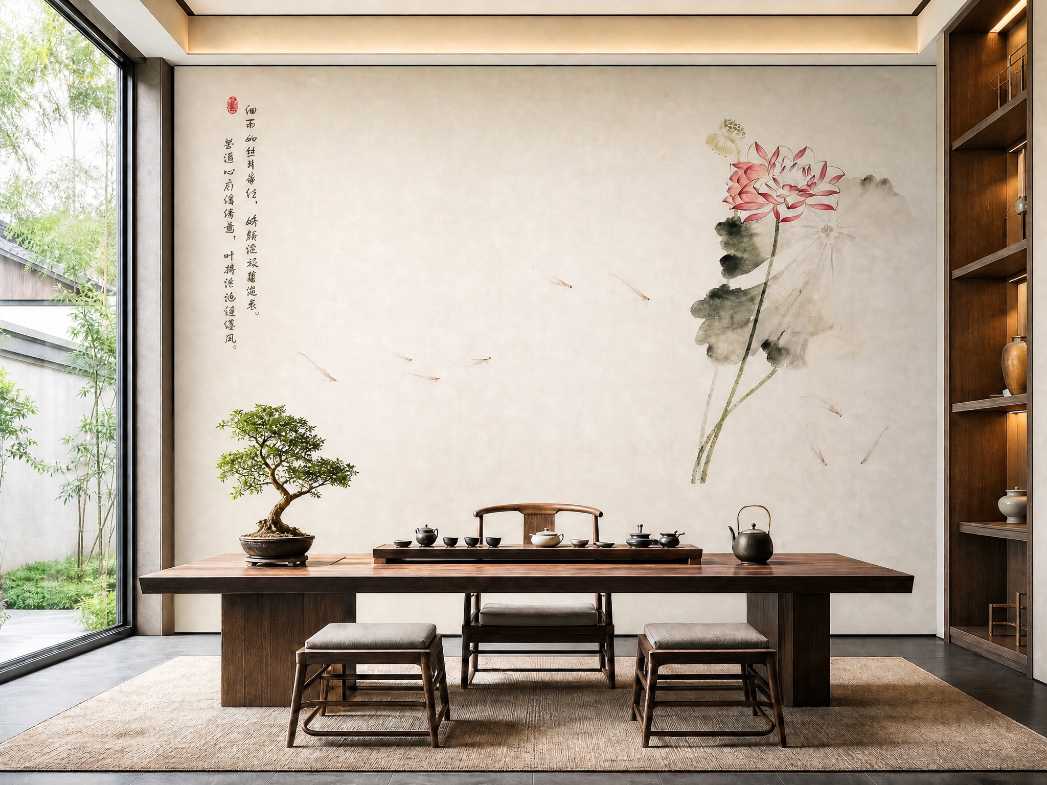 提高整张图的整体亮度，让画面更明亮通透；同时提高背景墙图案的色… - 图片创意预览
