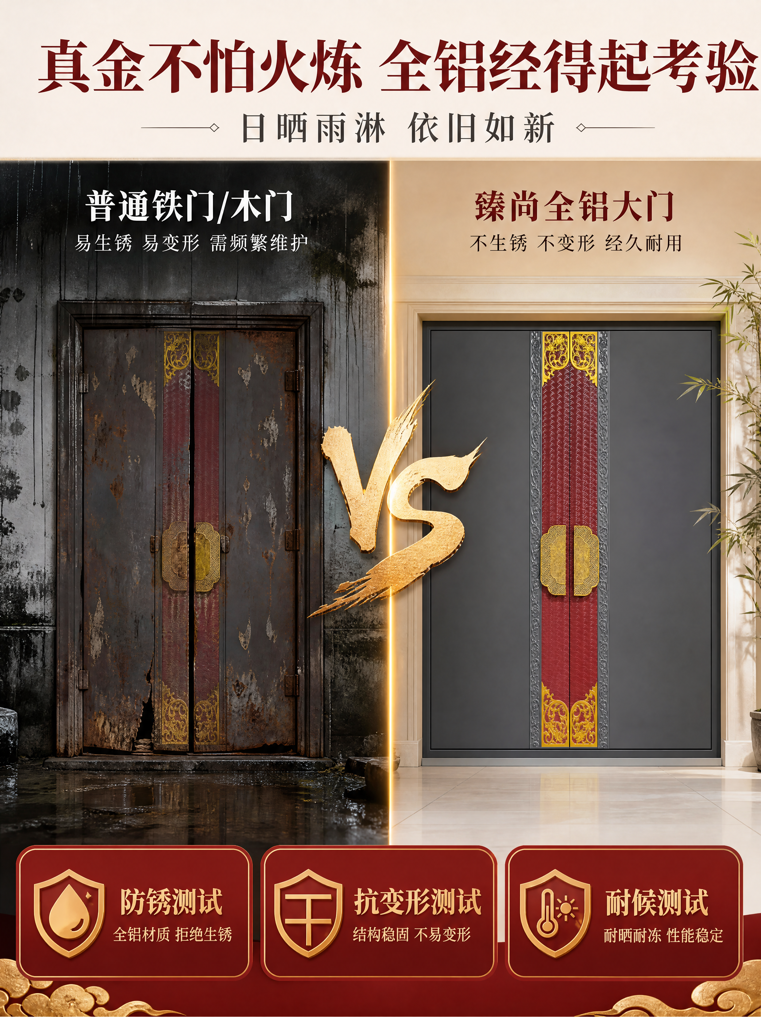 [商品] 使用【图1】臻尚铂门回纹缠枝全铝精雕别墅大门；保留深… - 图片创意预览