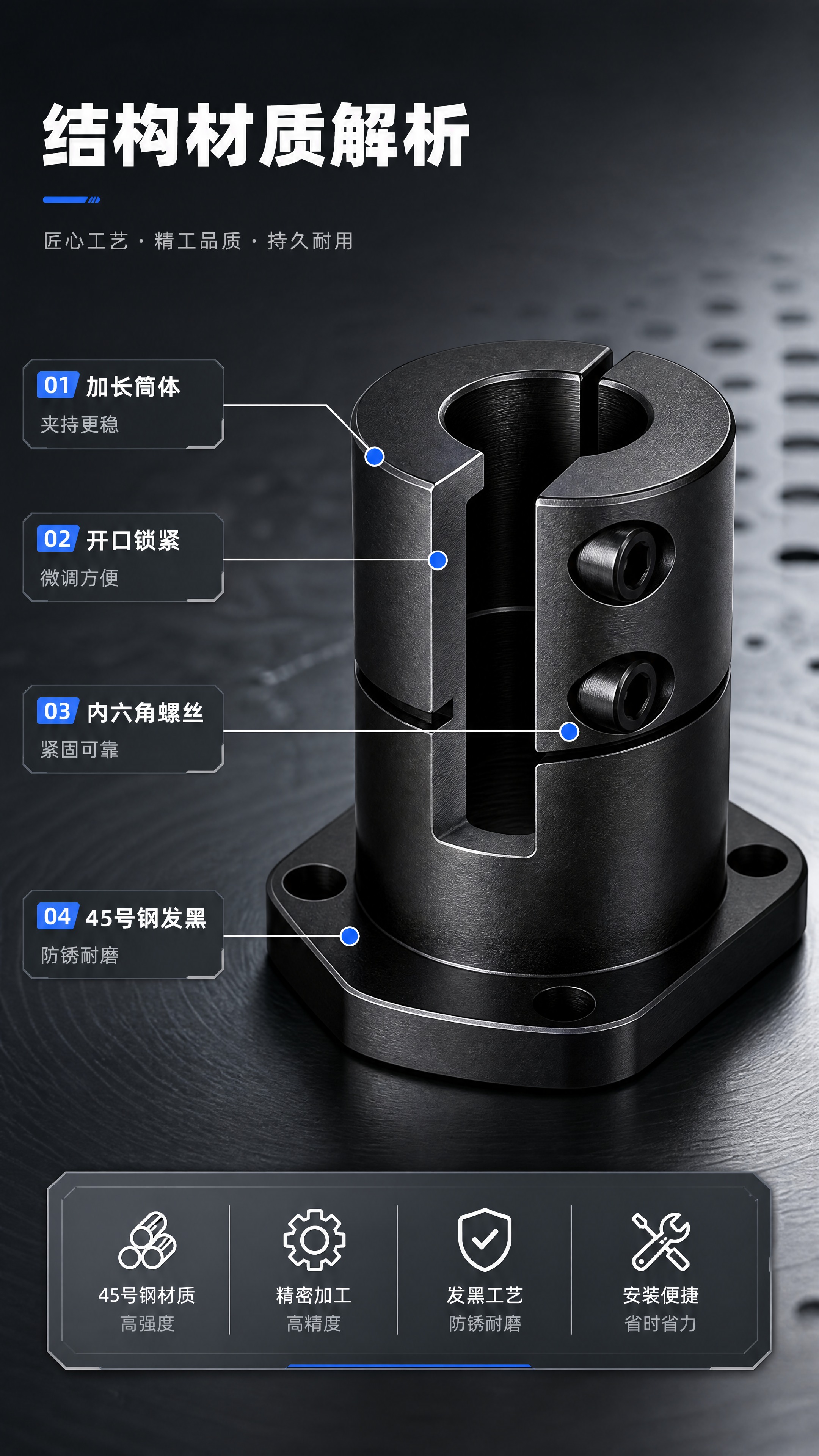 [商品] 使用【图1】左款加长GBL21切边方底座轴支座做结构… - 图片创意预览