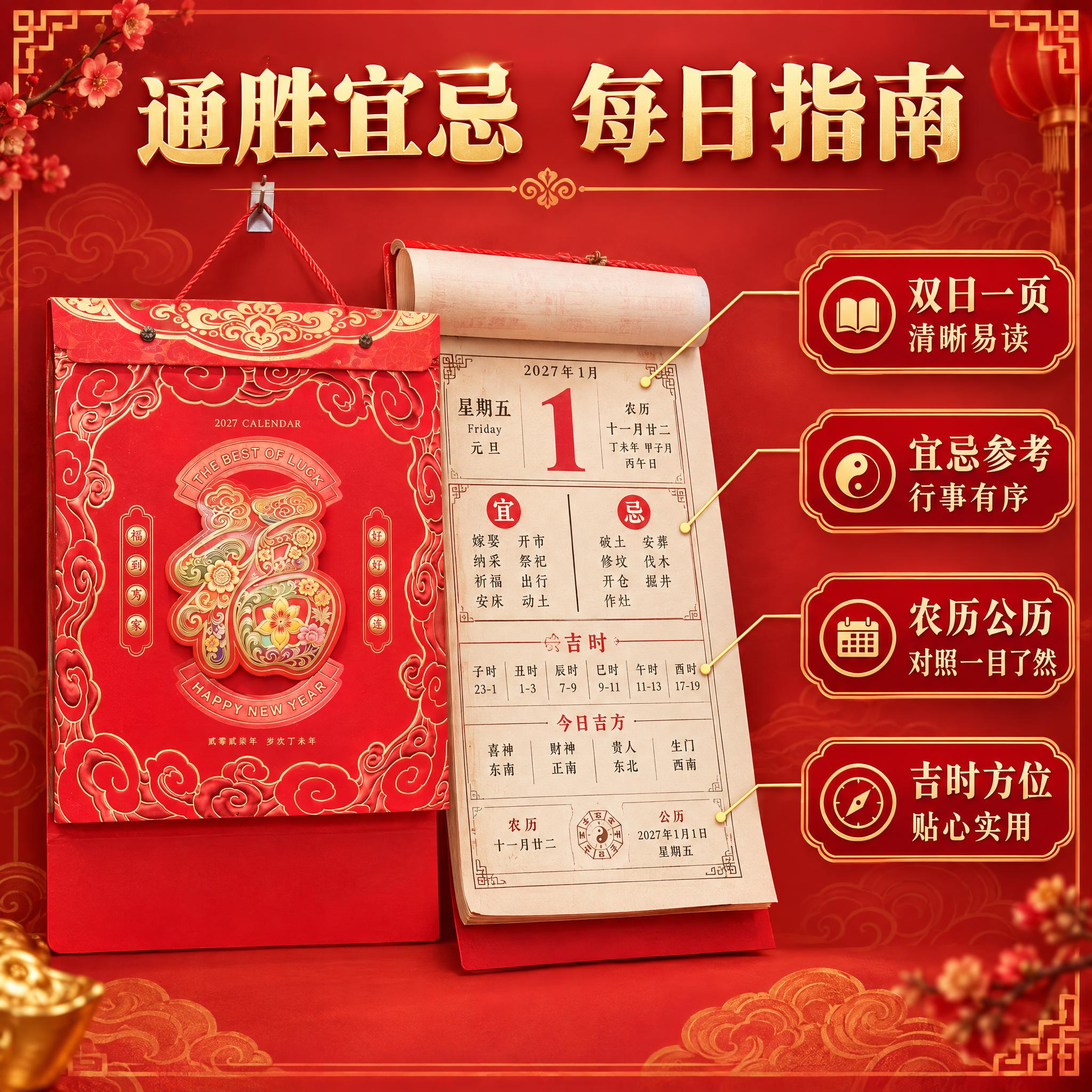 [主图-2] 核心亮点功能证明，展示通胜撕历的内容价值与实用功… - 图片创意预览